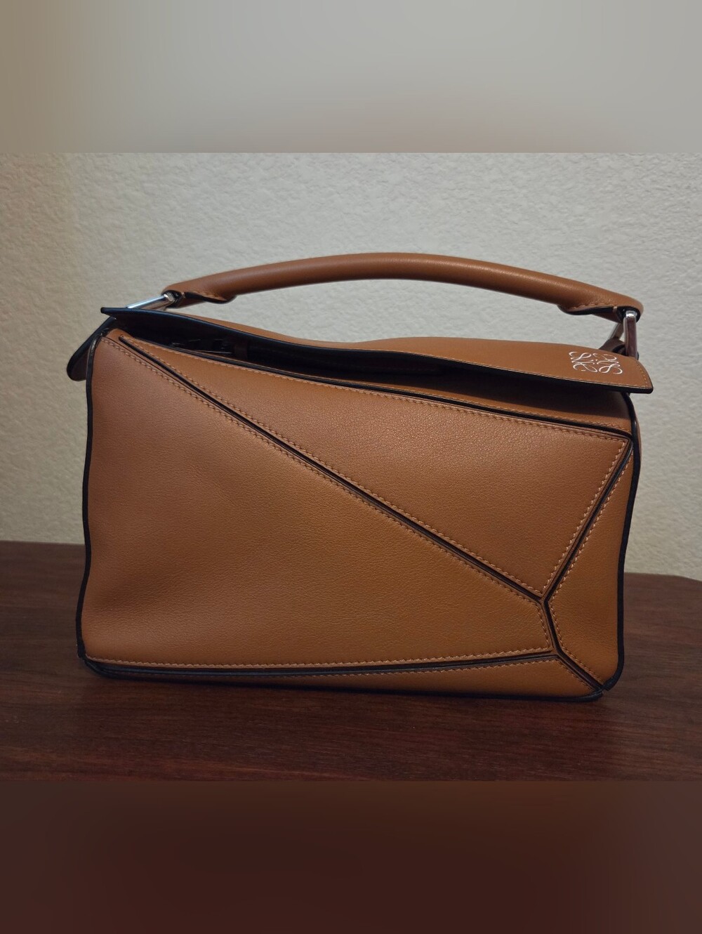 Loewe Brown Calfskin Puzzle Bag Small